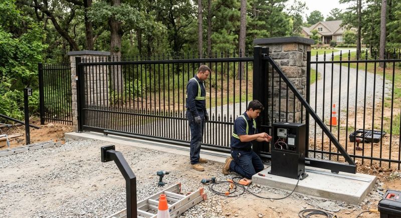 Motorized Gate Installation in Naperville, IL